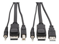 Tripp Lite P783-006 KVM-Kabel – DisplayPort + USB + 3,5 mm, 4K (3840 × 2160), 1,83 m – Schwarz