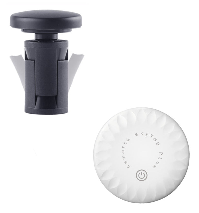 4smarts SkyTag – Bluetooth-Tracker – für Apple Wo ist? – IP65, 50 m Reichweite – für Fahrrad – Schwarz/Weiss