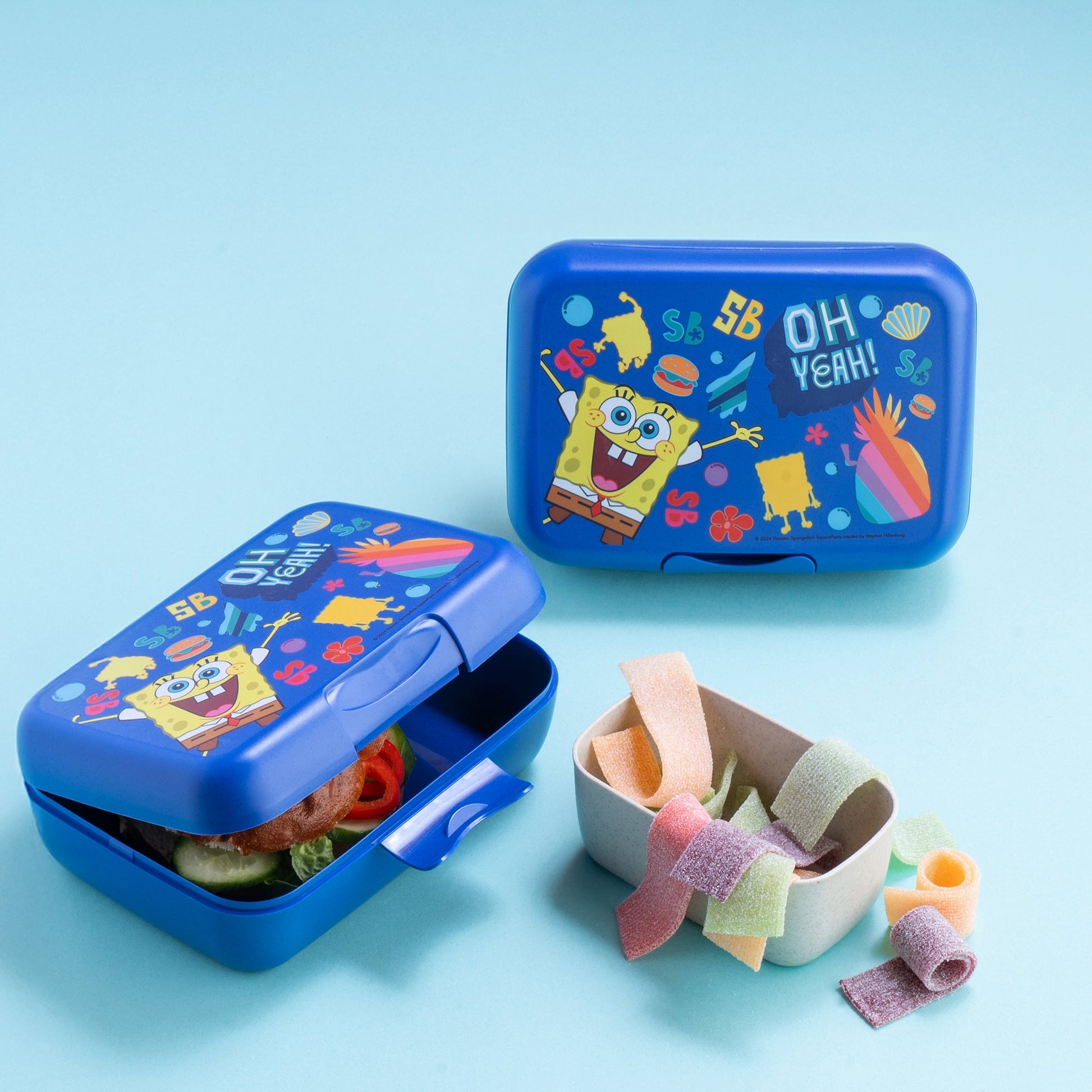 koziol Lunchbox 19 × 13,5 × 6,5 cm, Kunststoff (biozirkulär), mit Trennschale, mehrfarbig