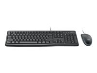 Logitech MK120 – Tastatur, kabelgebunden (USB-A), US-Layout (EN), Fullsize (mit Ziffernblock), schwarz