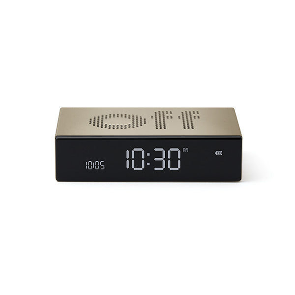 LEXON Digitalwecker – Snooze, USB, 10,4 × 2,6 × 6,5 cm, Gold
