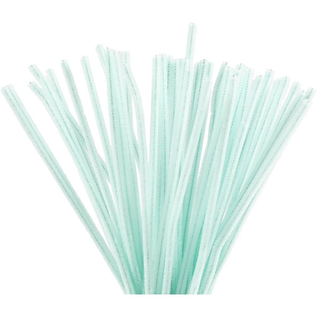 Creativ Company Chenilledraht, Türkis, 30 cm, Ø 6 mm, 50 Stk.