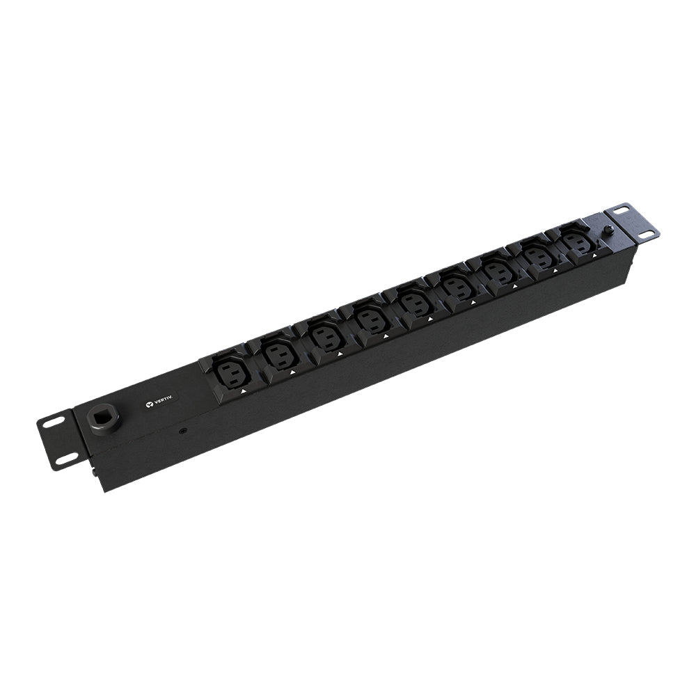Vertiv PowerGo EP0G81A0 Rack-PDU 16 A/3600 W – C13×9, Schuko (Typ F) – 1U, 3 m Kabel – Schwarz