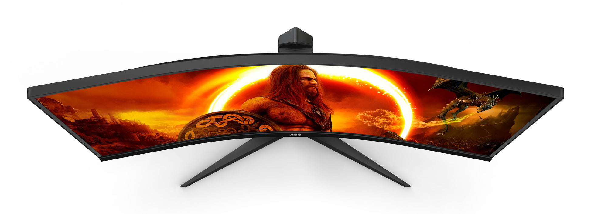AOC CU34G2XP/BK – Monitor, 34" 3440 × 1440 (UWQHD), VA, 180 Hz, Gebogen, Adaptive Sync, VESA 100 × 100, Rot