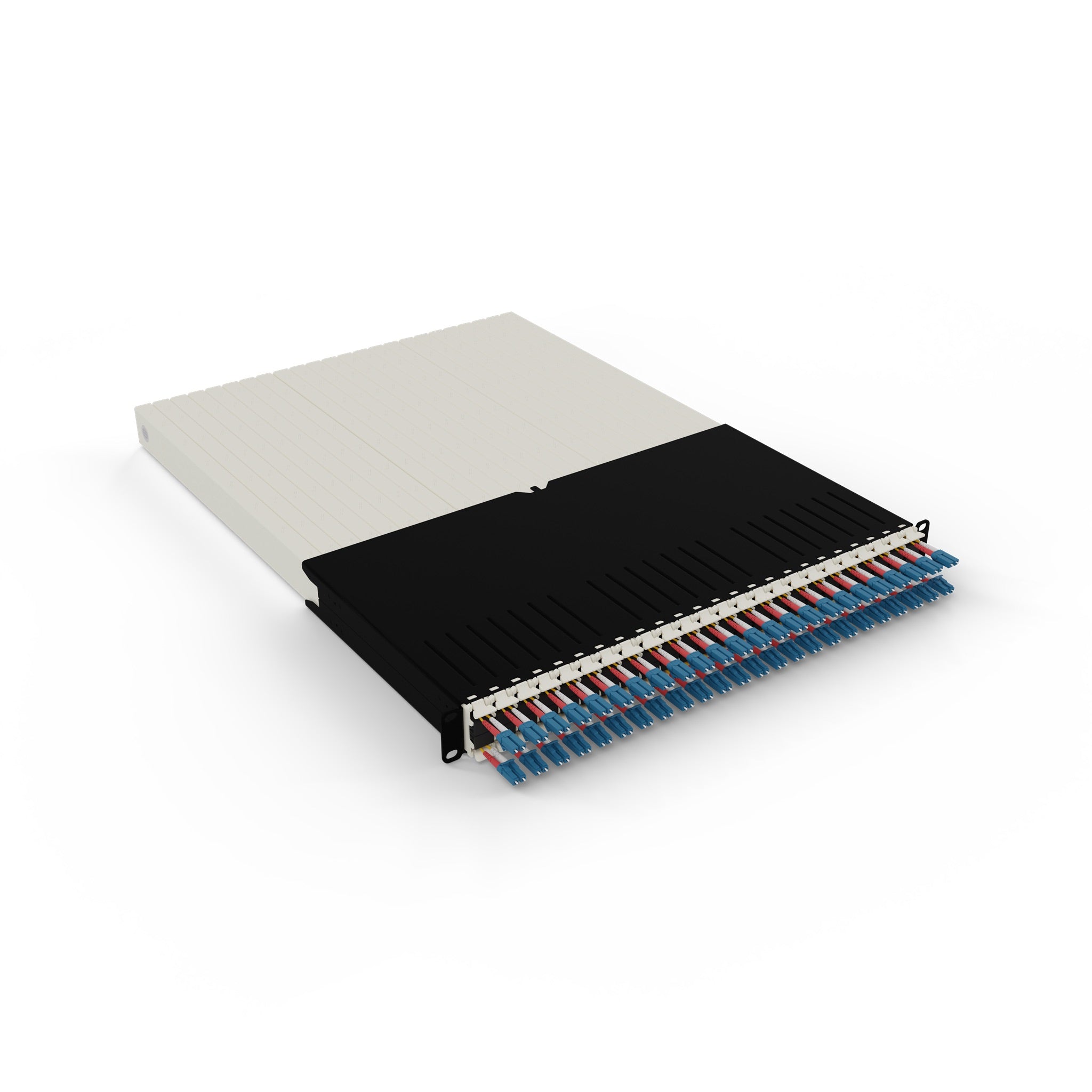 patchbox.one 30RU – Patchpanel LWL – 24× LC‑LC, OS2 Single‑Mode (9/125 µm), 1,8 m, LSZH, 19", 1U