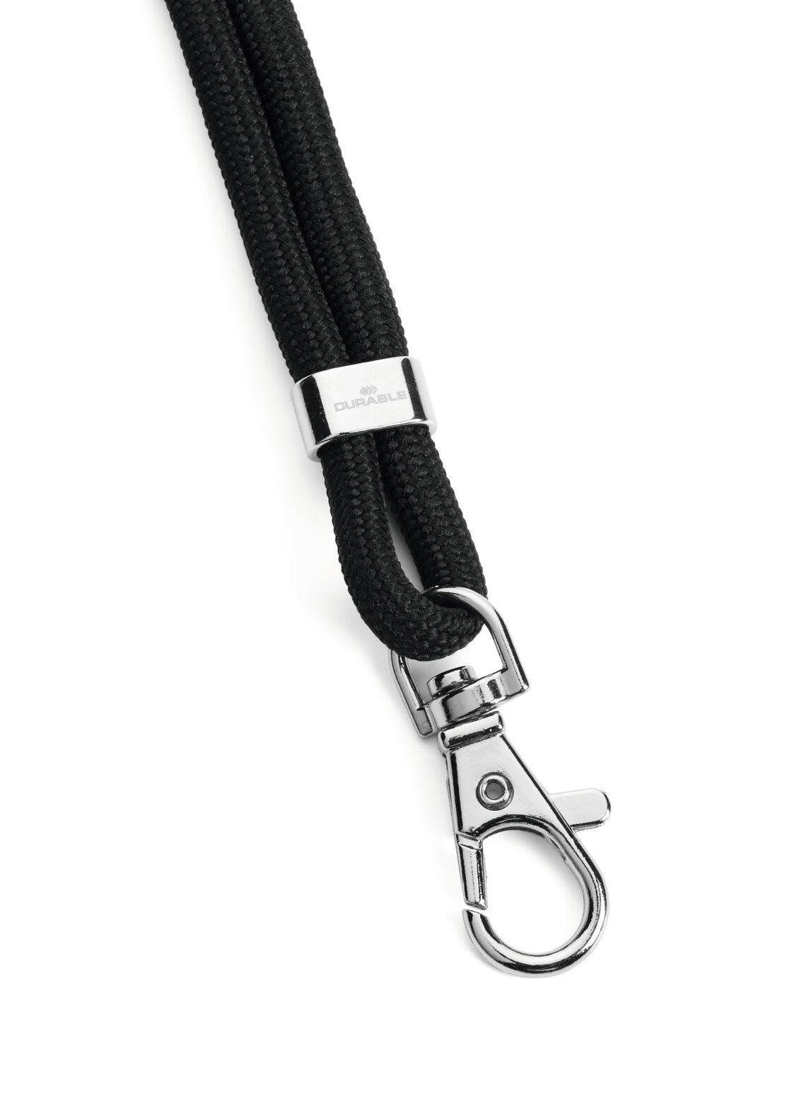 Durable Namensschild-Umhängeband – Schwarz, 6 mm, Bandlänge 46 cm