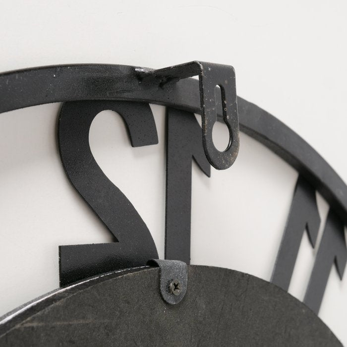 Boltze Wanduhr Ludwig – Ø 45 cm, schwarz, Holz
