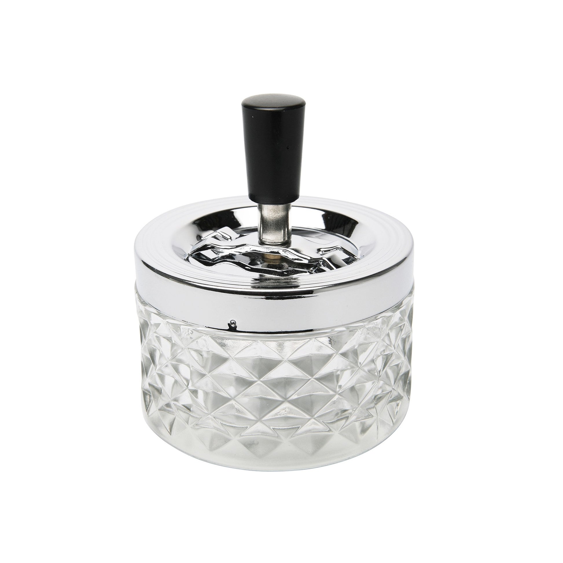 KARE Cristallo Aschenbecher – Ø 10 × 12 cm – Glas & Stahl, mehrfarbig