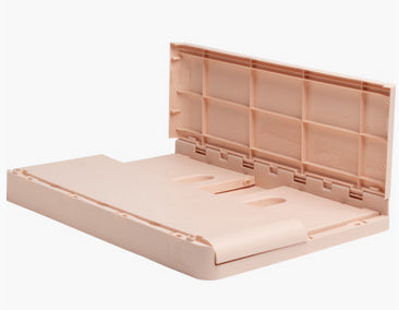 Exacompta Skandi Aufbewahrungsbox A4+ – klappbar, stapelbar, 375 × 40 × 275 mm, hellrosa, Kunststoff
