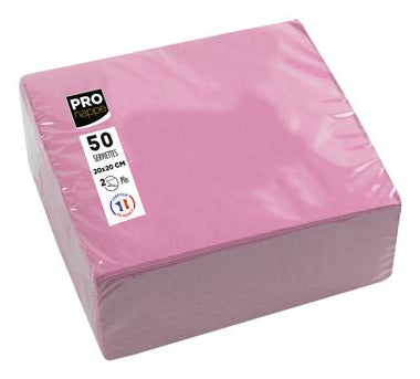 PRONAPPE Cocktailservietten – Rosa – 20 × 20 cm, 2-lagig – 50 Stück