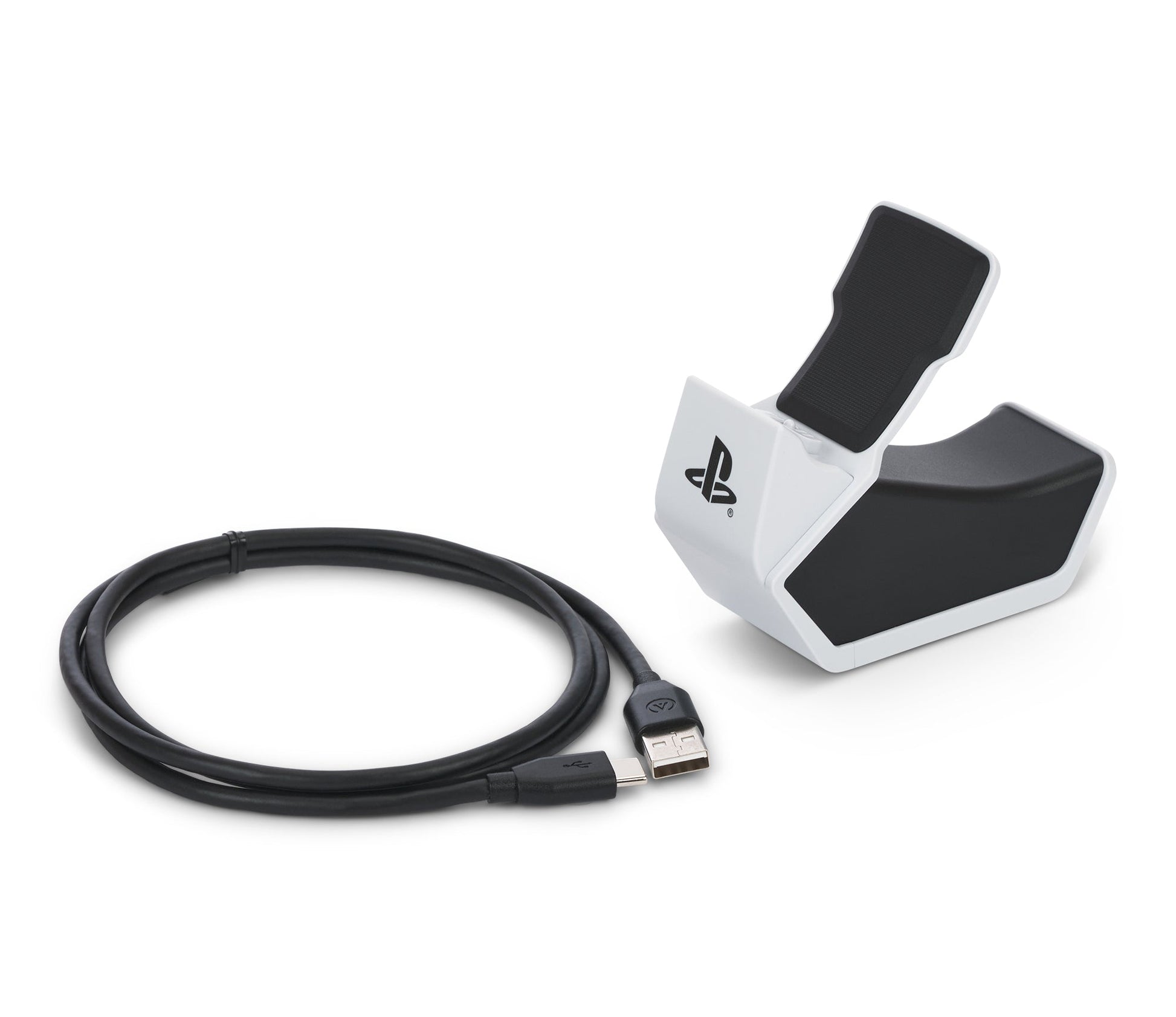 PowerA Solo Ladestation – Ladestation für PlayStation 5, USB-A auf USB-C (1 m), Schwarz/Weiss