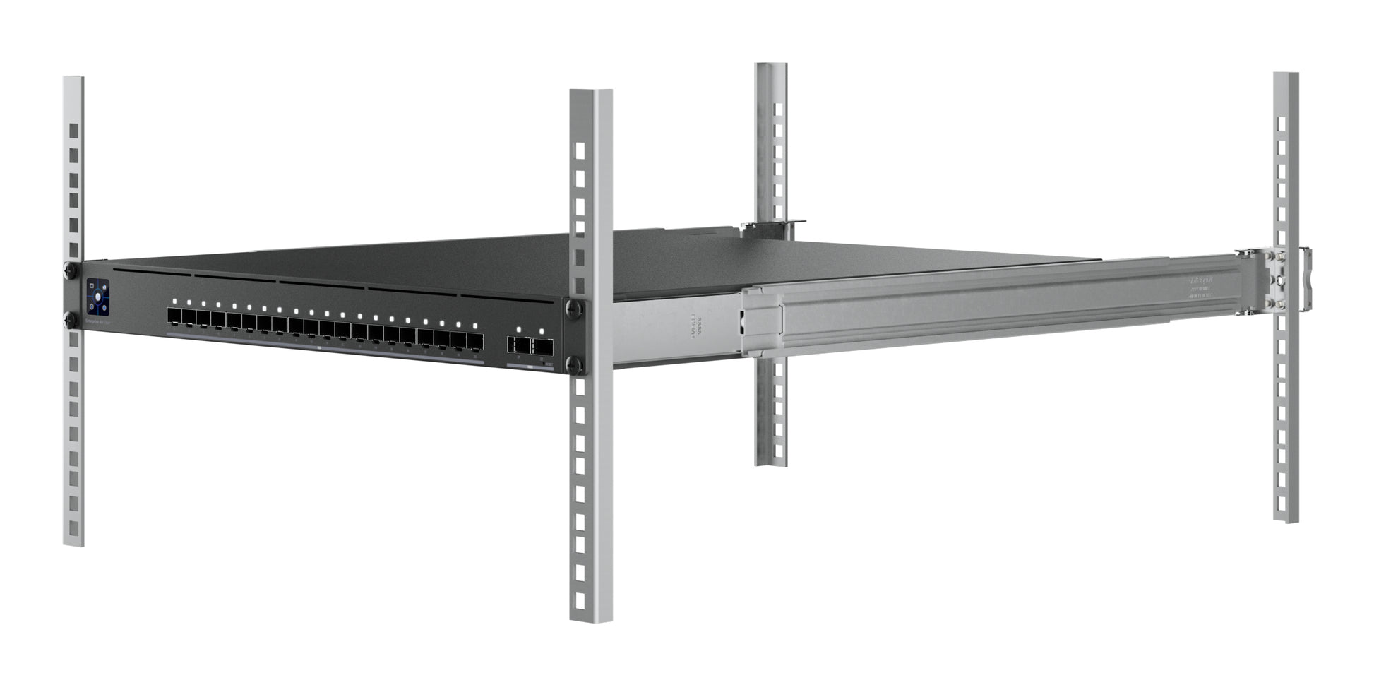Ubiquiti Managed AV Switch, SDVoE/SMPTE ST 2110/AES67, 20× SFP+, 2× QSFP28, 800 Gbit/s, PTP, Schwarz