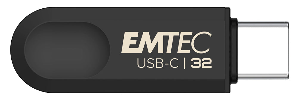 Emtec C280 USB-Stick – 32 GB, USB 3.2, Gehäuse aus 100% recyceltem Kunststoff; drehbarer Verschluss