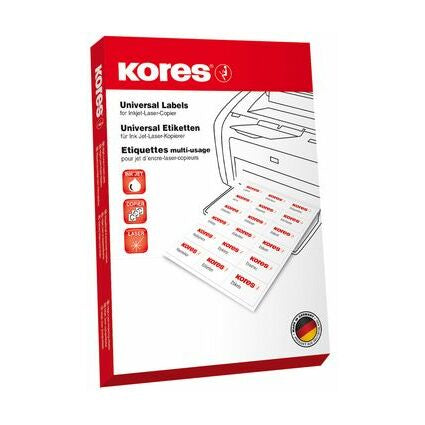 Kores L105148G – Etiketten A4 105 × 148 mm – grün – permanent haftend – Laser/Inkjet – 100 Blätter