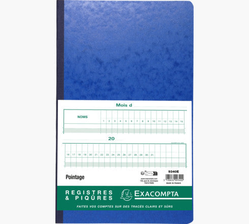 Exacompta Stempelregister – 400 × 240 mm – 80 Seiten, 110 g/m²