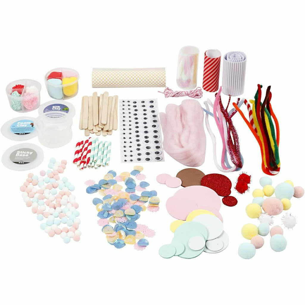 Creativ Company Kreativbox – Bastelset – 16-teilig – ab 3 Jahren – Papier, mehrfarbig