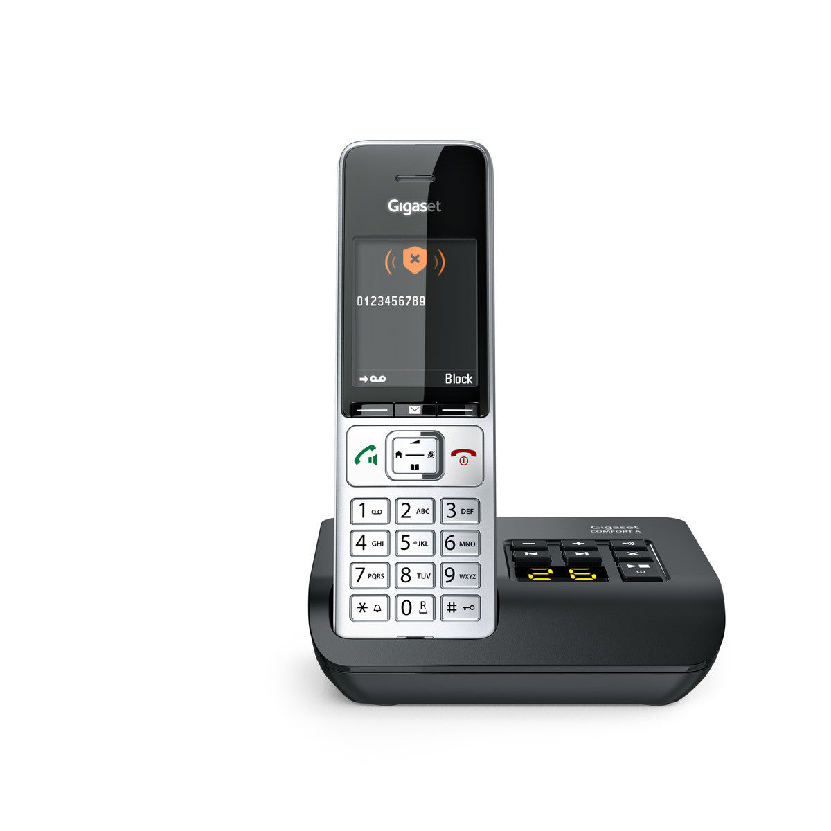 Gigaset Comfort 500A – DECT-Telefon mit Basis, 2,2", mit Anrufbeantworter, Freisprechen, silber