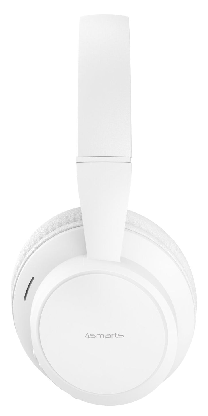 4smarts SkyBuds Wave Over-Ear Kopfhörer – Kabel + BT, 3,5 mm Klinke, USB-C, Weiss, BT 5.4