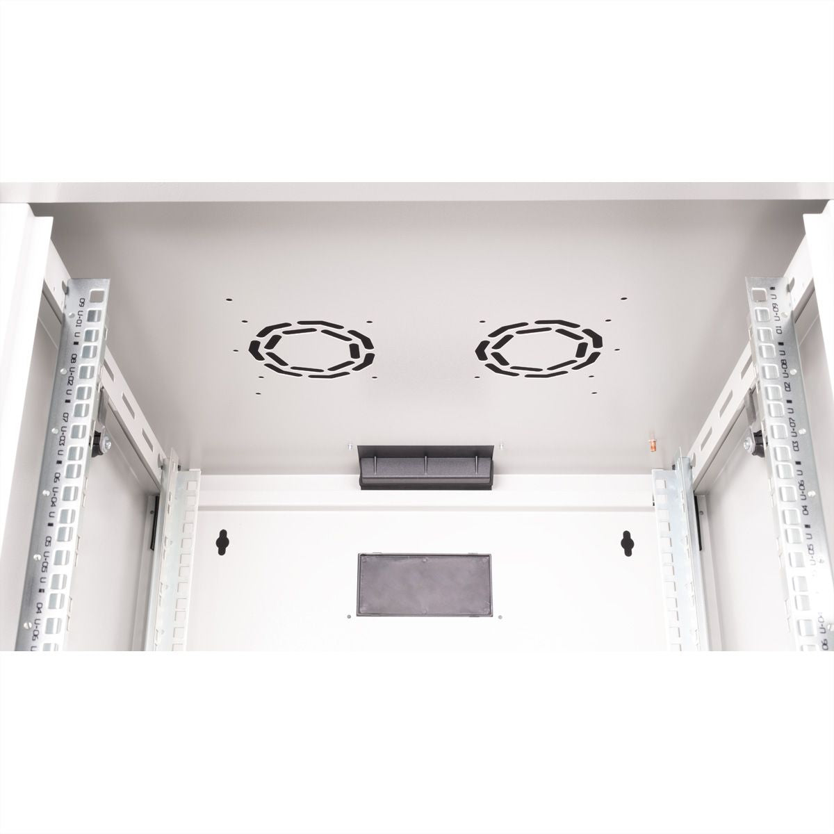 ROLINE Pro – 19" Wandverteiler 9U, IP20, abschliessbar, 600 × 600 × 505 mm, lichtgrau, Stahl