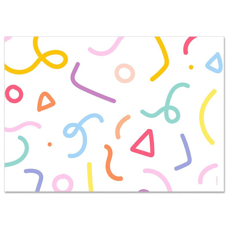 Trendform Tischset – Papier, Motiv Konfetti, 42 × 29,7 cm – 48 Stk.