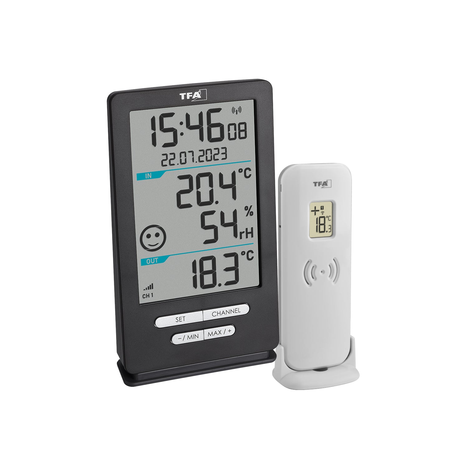 TFA-Dostmann XENA HOME Temperatur-/Feuchtesensor – Kabellos, −40–50 °C, Innen/Aussen