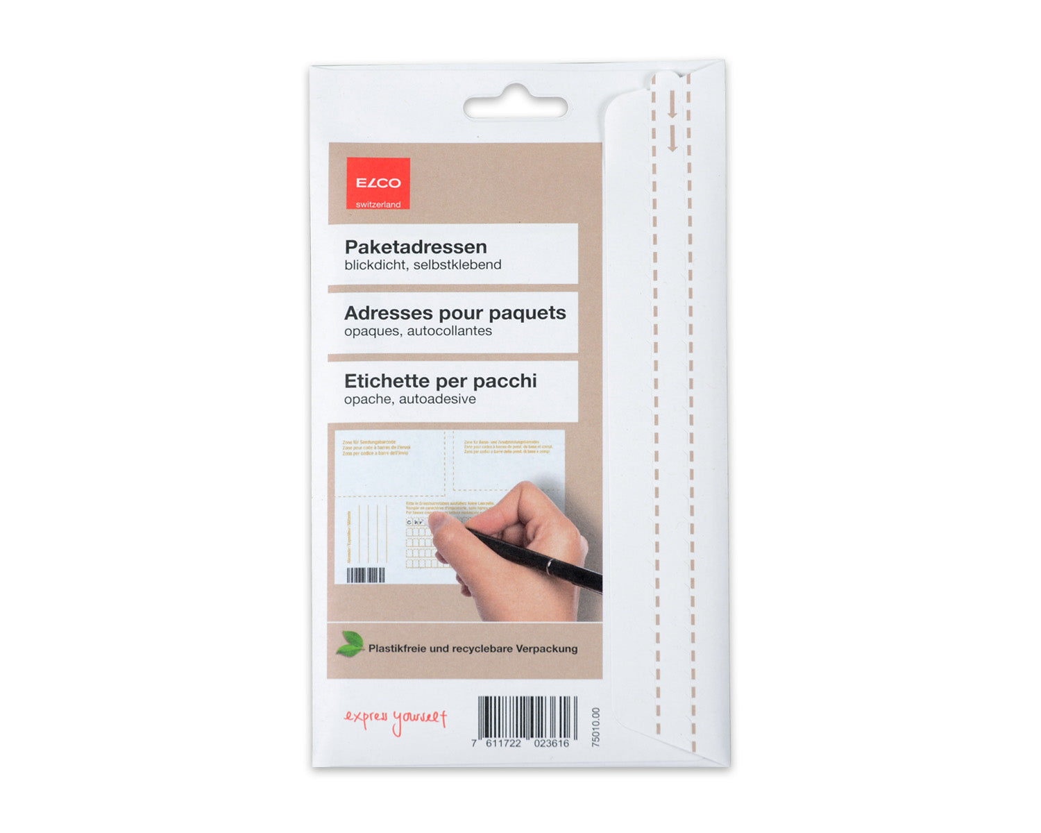 Elco Haftetiketten – rechteckig 148 × 105 mm, A6, weiss, blickdicht, 750 Stk.