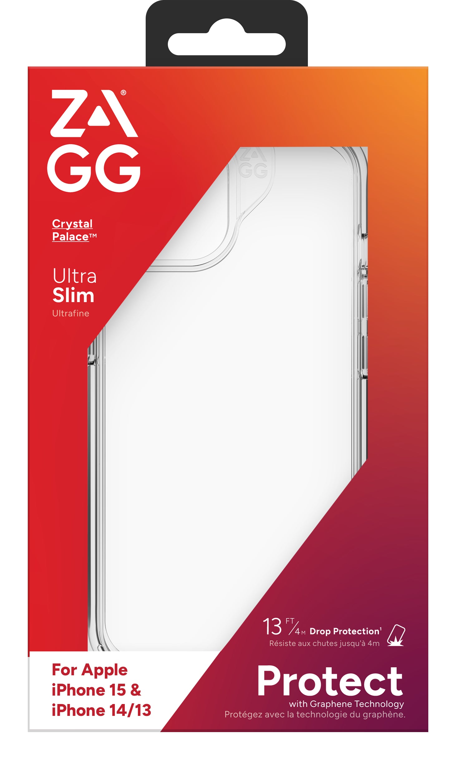 ZAGG Backcover Crystal Palace – für Apple iPhone 15/14/13 – transparent