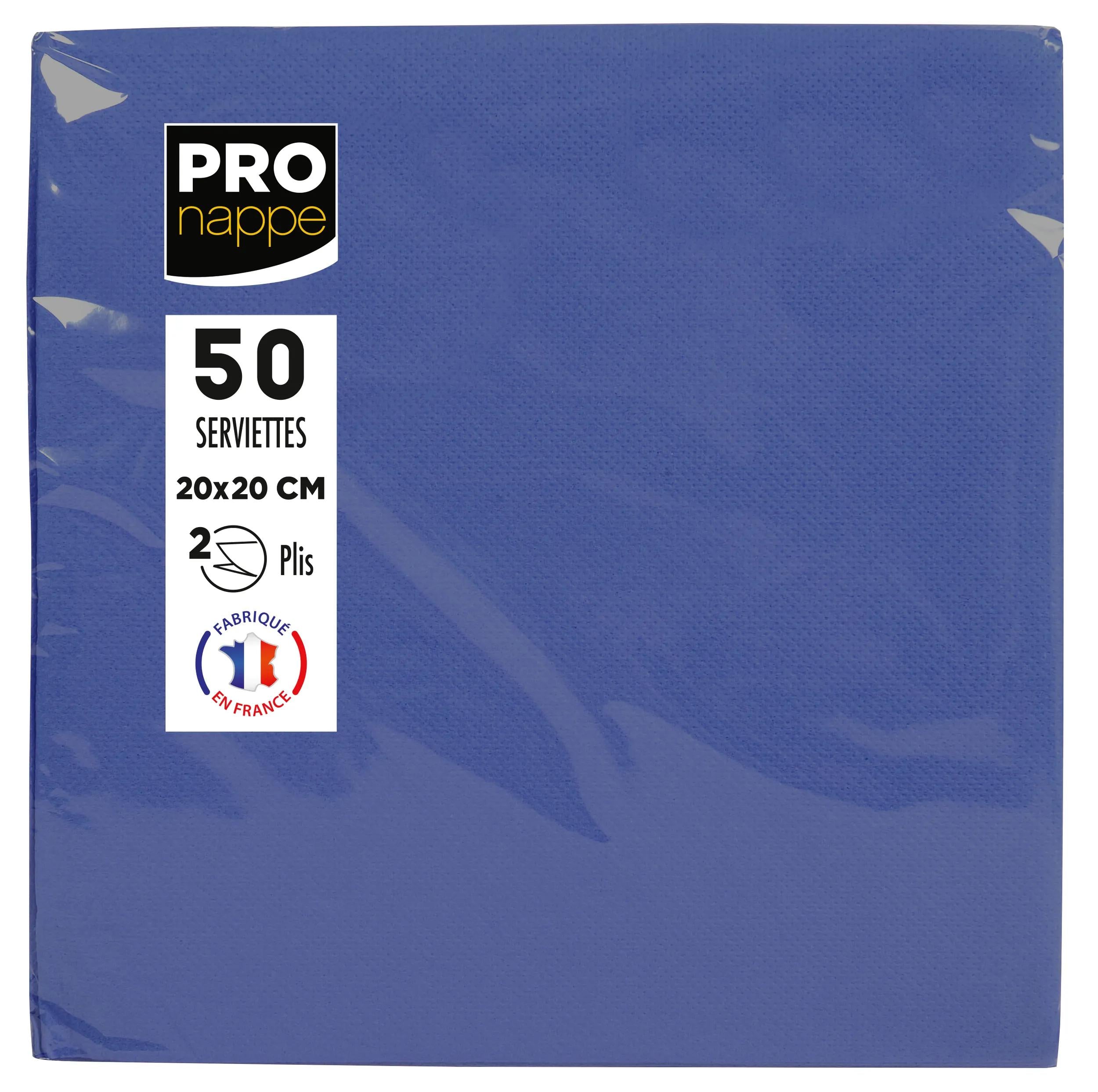 PRONAPPE PRO nappe Cocktail Servietten – blau – 20 × 20 cm, 2-lagig – 50 Stück
