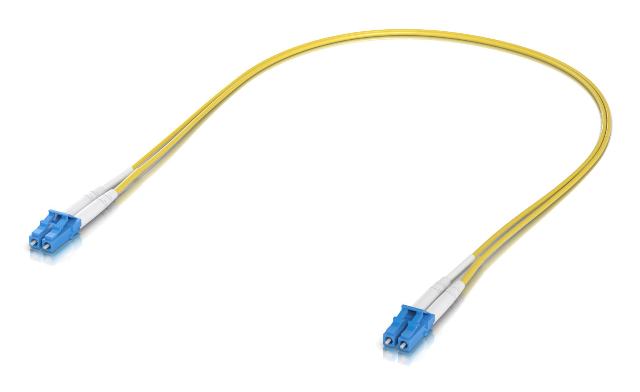 Ubiquiti LWL-Patchkabel – LC–LC, Singlemode (OS2), 100 Gbit/s, 0,5 m, Gelb, LSZH, 50er Pack