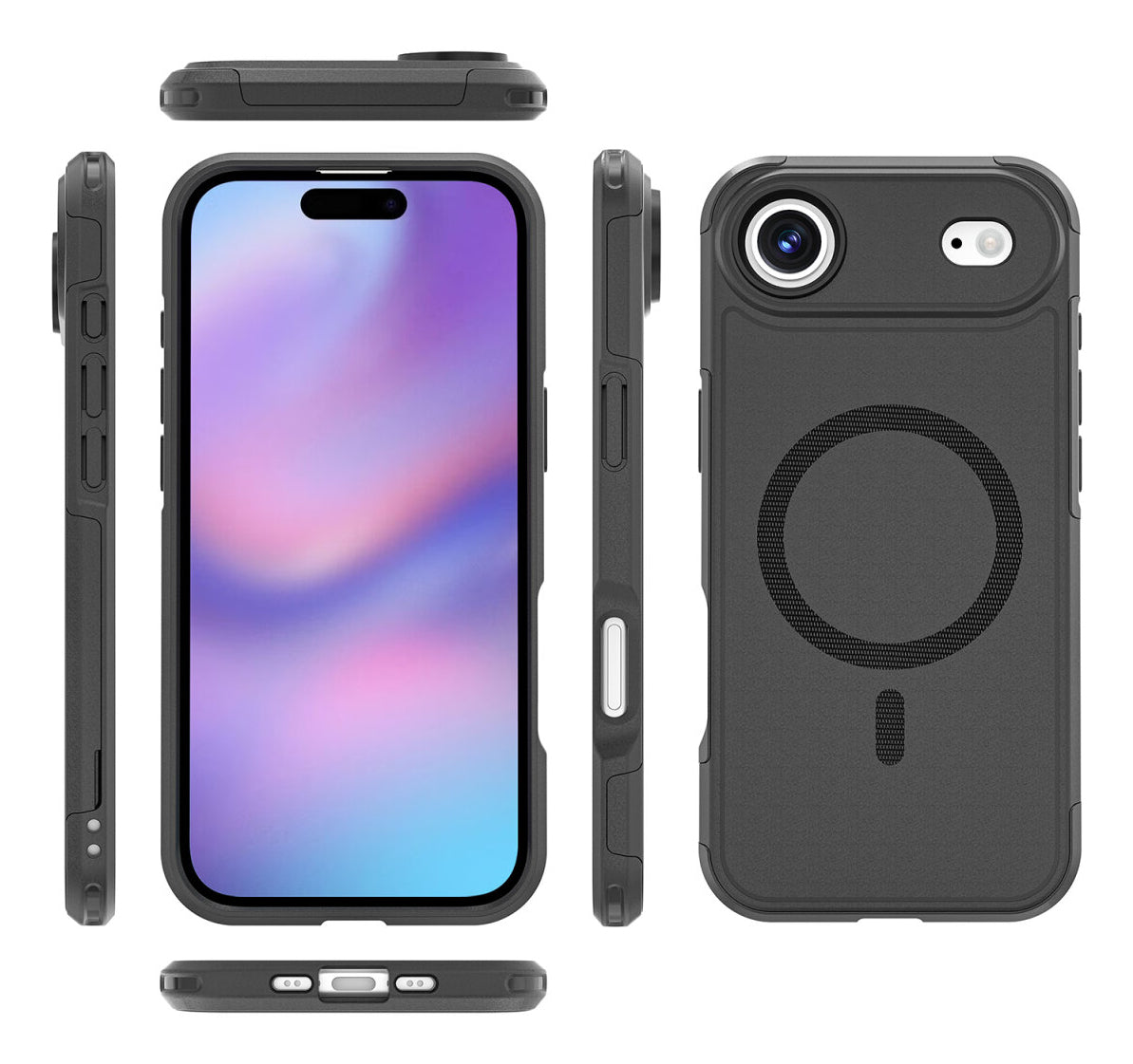 4smarts Backcover – für Apple iPhone 17 Air – schwarz – TPU/PC – MagSafe-kompatibel
