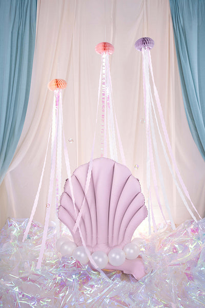 PartyDeco Folienballon Muschel – mehrfarbig – 124 × 108 cm – Folie – 1 Stk
