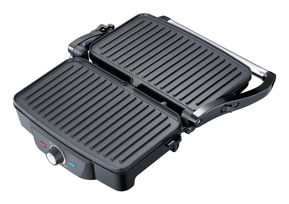 Melissa Kontaktgrill 16240108 – 1 600 W, 180°-Öffnung – Schwarz/Edelstahl
