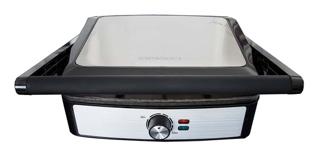 Gastronoma Tischgrill 18240001 – 29×23 cm Kochfläche, 2 200 W – Schwarz/Edelstahl