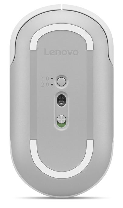Lenovo 350 Maus – Maus – Kabellos (Bluetooth), 2400 DPI, Beidhändig, Grau