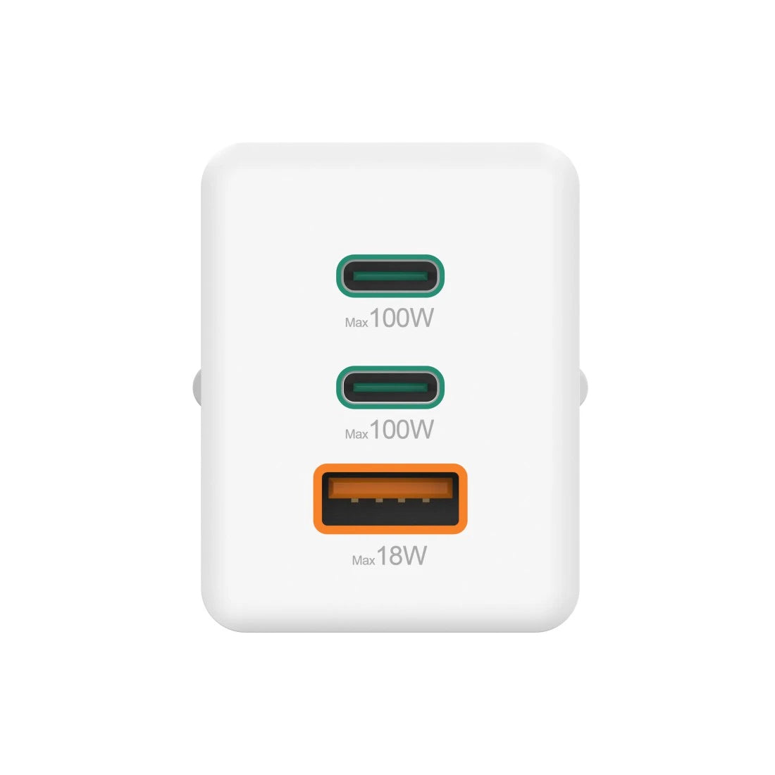 Hama Netzteil – 100 W, 2× USB-C + 1× USB-A, PD, QC 2.0/3.0, GaN – für Laptops, Smartphones, Tablets