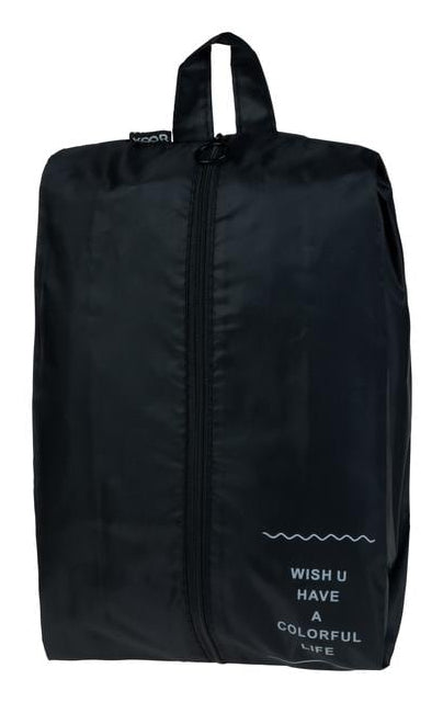 KOOR Schuhbeutel Reesa – mit Tragegriff und Schultergurt, 28 × 42 cm – schwarz, Polyester