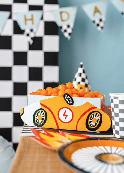 PartyDeco Take-away-Box, Papier – 170 × 75 × 75 mm, Automotiv – 3 Stk.