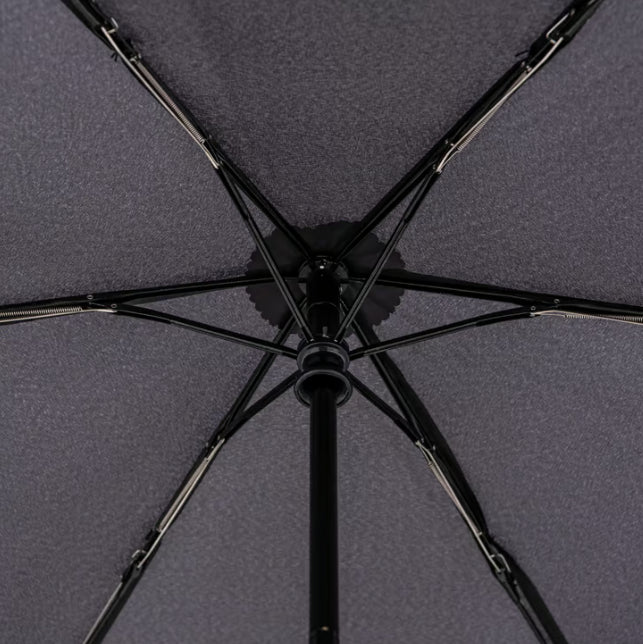 Knirps Taschenschirm U.200 HeatShield – Auf/Zu-Automatik, Ø 95 cm, L 26 cm – schwarz – windfest, UV-Schutz 50+