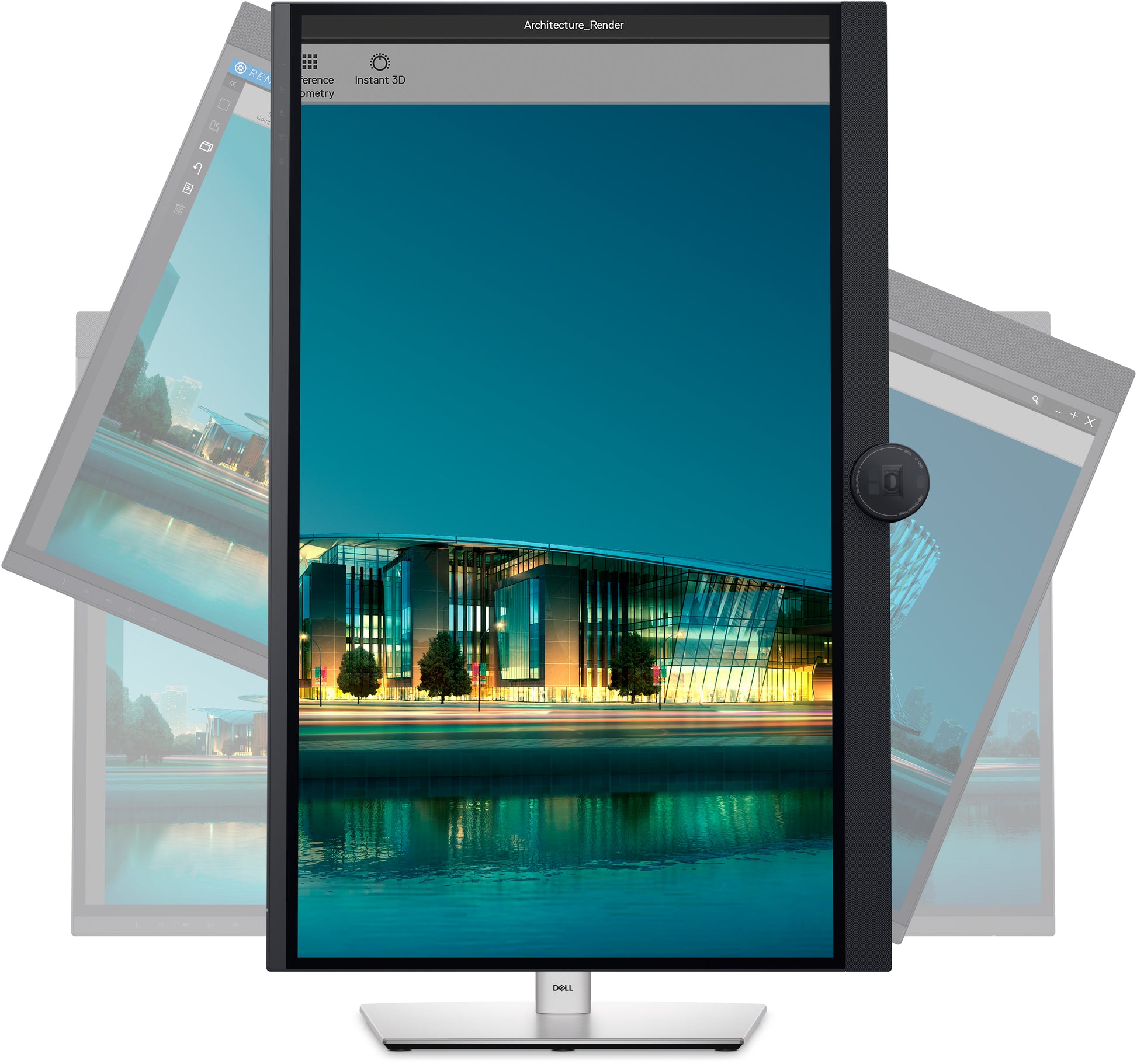 Dell UltraSharp 32 6K – Monitor, 31,5", 3× USB-C, Webcam, KVM, Daisy Chain, VESA 100 × 100, Schwarz