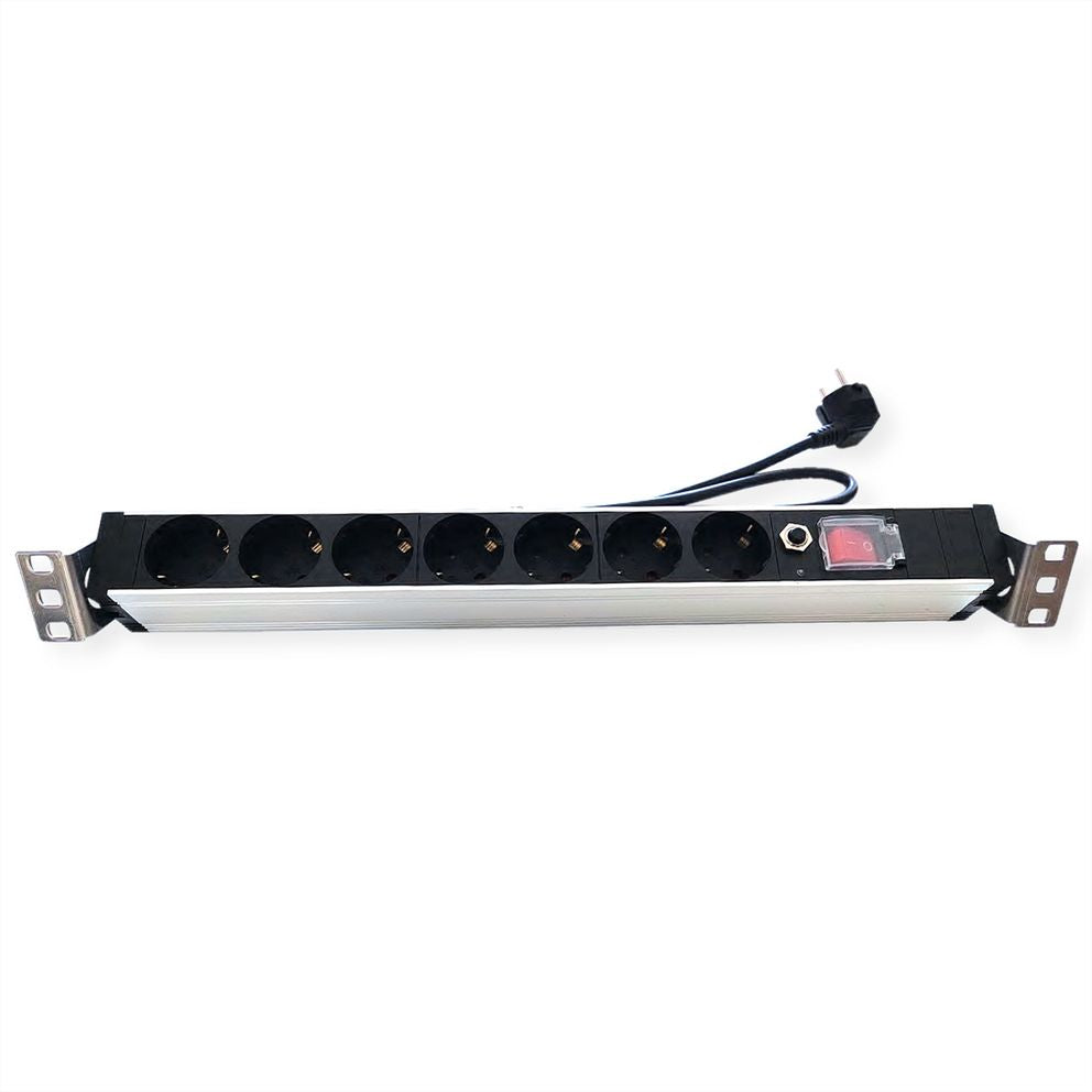 VALUE Steckdosenleiste – 7×T13, 1.8 m, Schalter