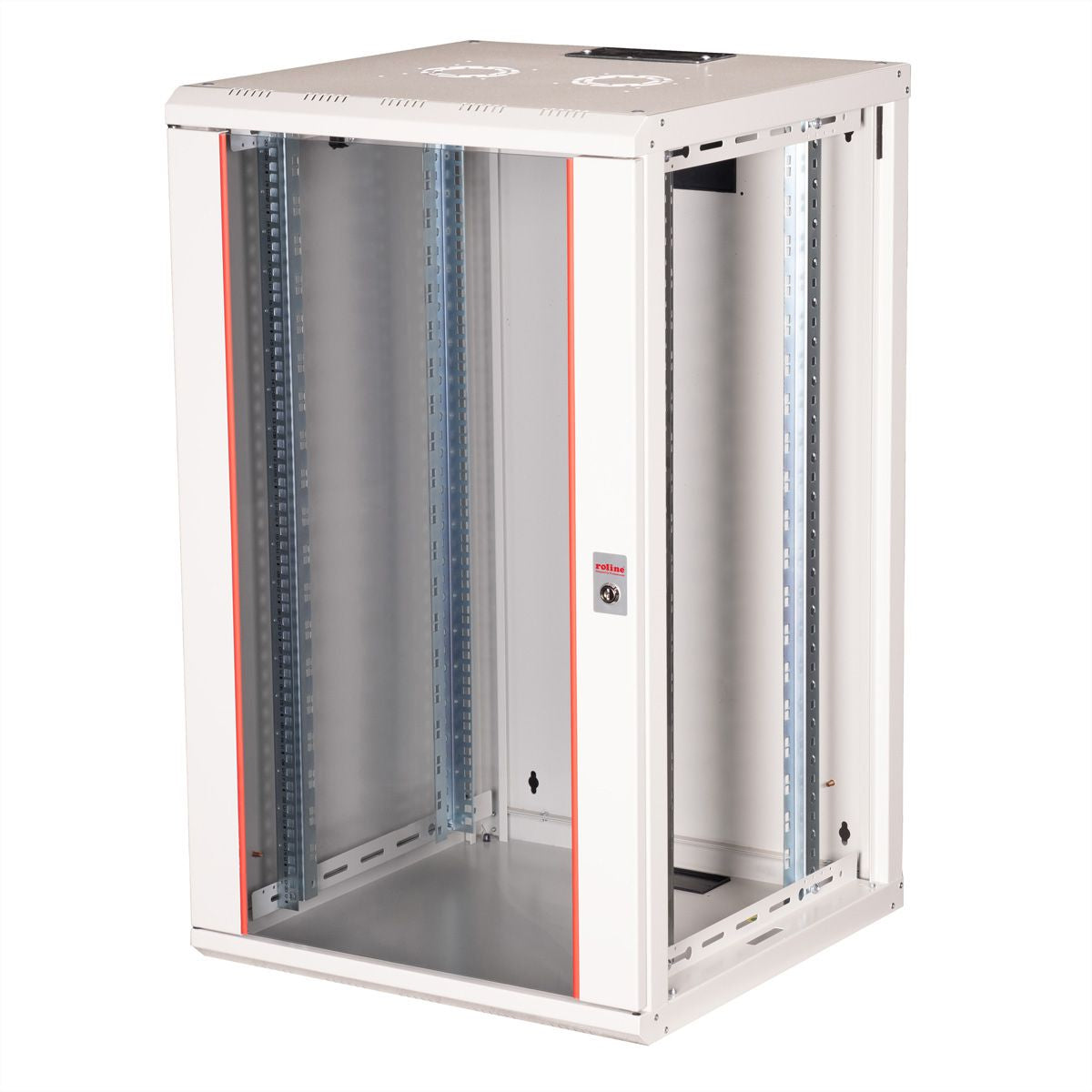 ROLINE Pro – 19" Wandverteiler 20U, IP20, abschliessbar, 600 × 600 × 996 mm, lichtgrau, Stahl