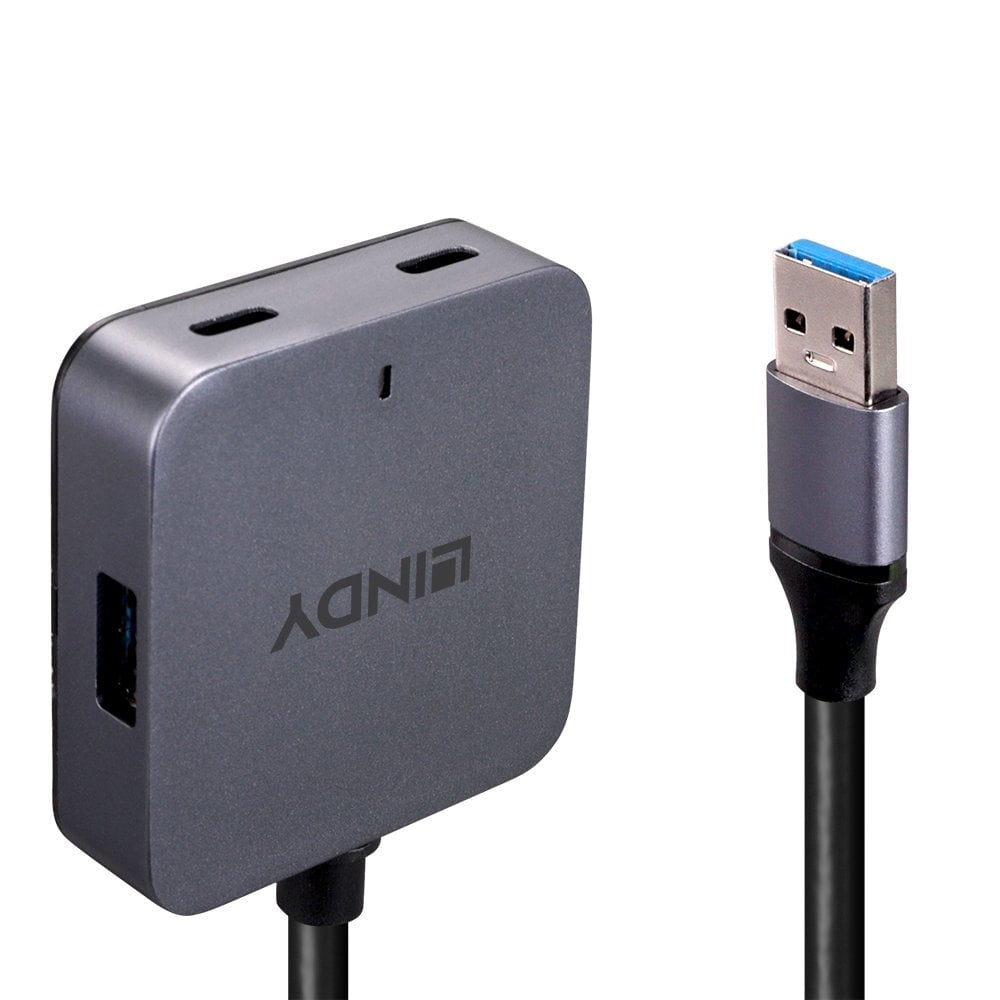 Lindy USB-Hub – USB-A, 2× USB-A, 2× USB-C