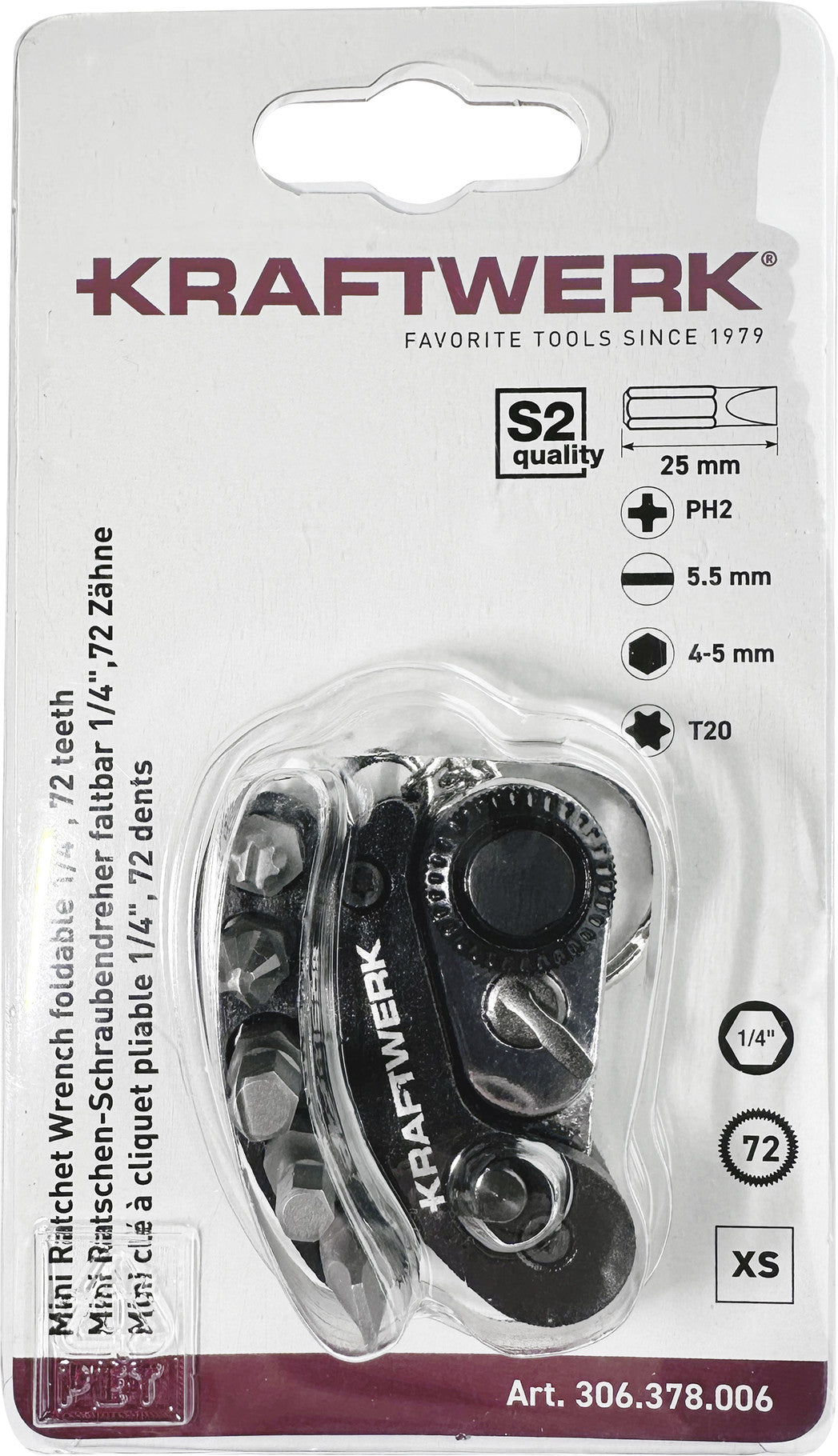 KRAFTWERK 306.378.006 Elektronik-Reparaturset Elektronik & Feinmechanik – 6-teilig, PH2, SL 5,5 mm, H4/H5, T20