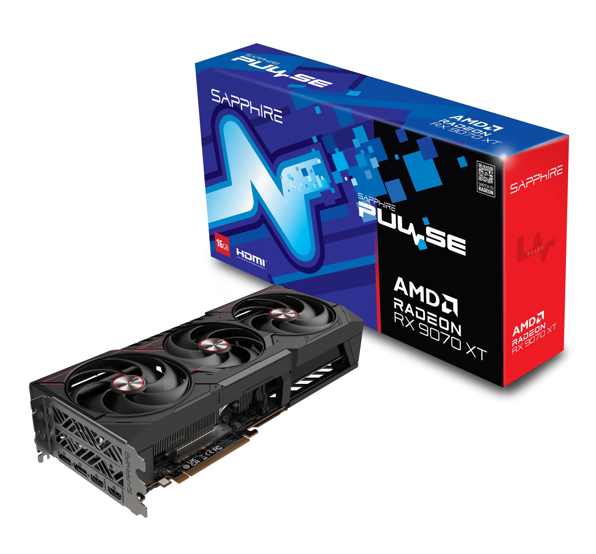 Sapphire PULSE – Radeon RX 9070 XT 16 GB GDDR6, PCIe 5.0