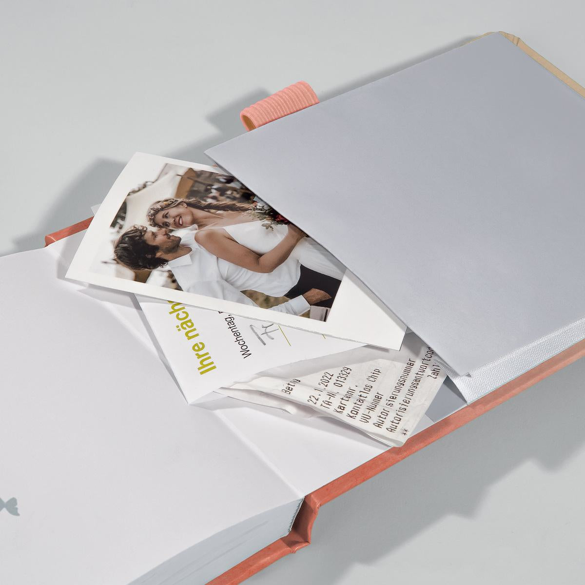 Sigel Notizblock Jolie, punktkariert, Fadenheftung, Hardcover, 79 Blätter, perforiert, 100 g/m² – Aprikose