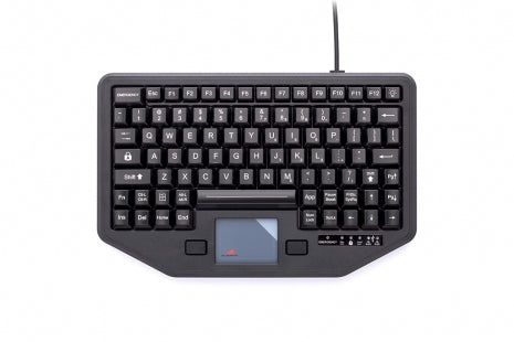 Gamber-Johnson Tastatur, einfarbige Beleuchtung (grün), mit Touchpad