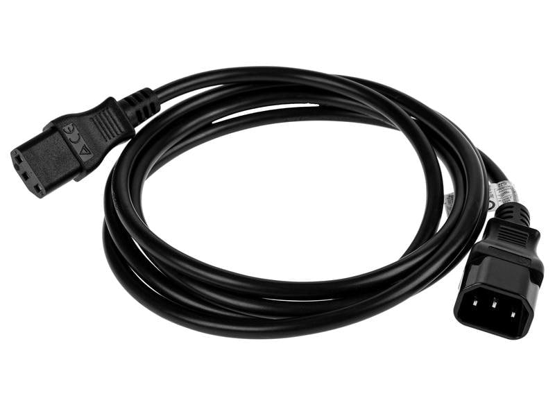 Furber. Netzkabel – IEC C14 zu IEC C13, 2 m, 230 V/2,5 A, schwarz