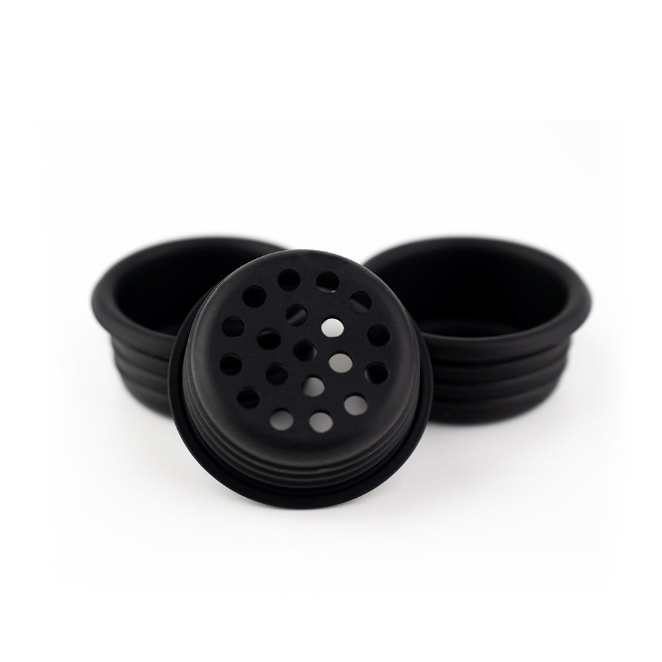 Ankerkraut Streudose, 3er-Set, Silikon/Kunststoff, schwarz, für Gewürze
