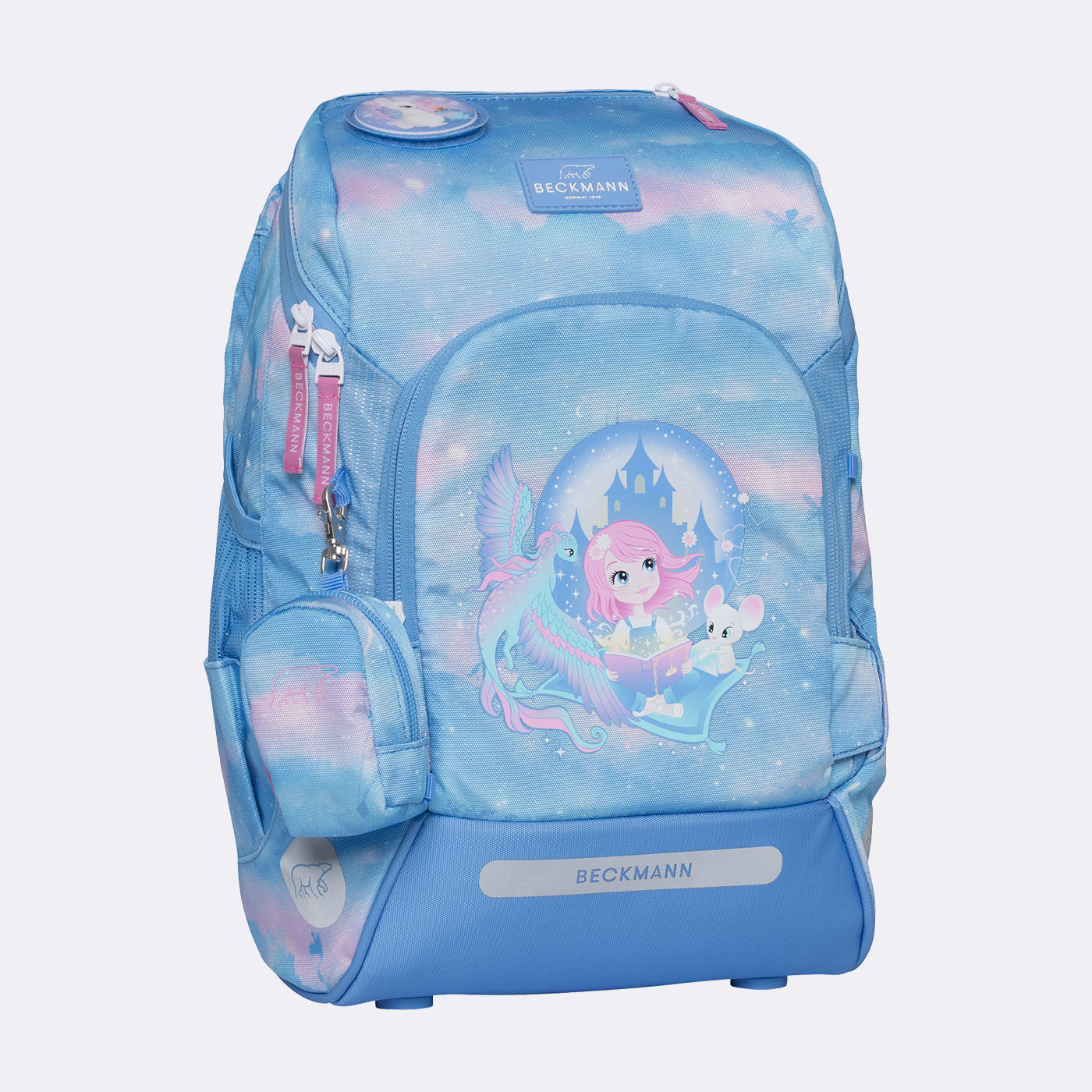 Beckmann Schulrucksack Active Air Flx – 6-teilig – Fairytale – 26,0×39,0×22,0 cm – recycelte Materialien
