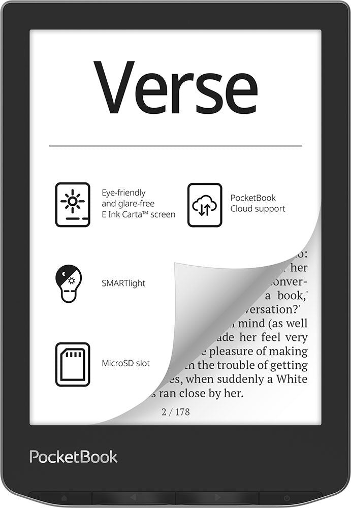 PocketBook Verse – 6" E-Ink Carta, 8 GB, Grau